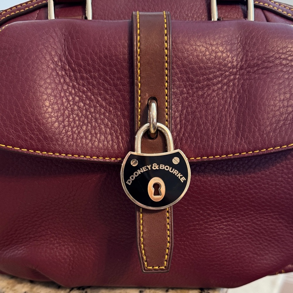 Dooney & Bourke Samba Satchel – Burgundy Leather - Picture 4 of 11